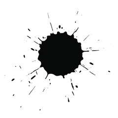 Black paint blob . Vector 
