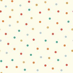 Seamless pattern with multicolored dots. Texture for wrapping paper.