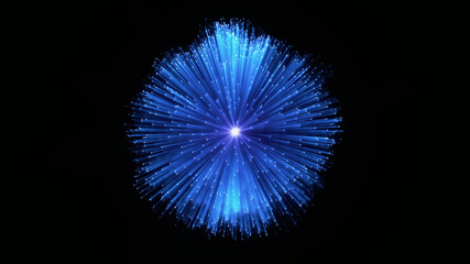 Optical fiber sheaf abstract background. Glowing bundle of Optic cables