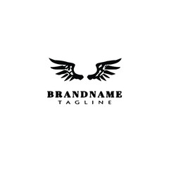angel wings icon design template vector logo