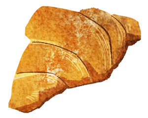 クロワッサン 手描きイラスト