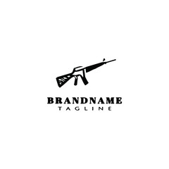 gun design logo template icon creative illustration
