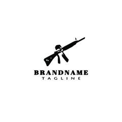 gun design logo icon elegant vector illustration