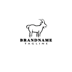 cute goat logo icon design vector illustration