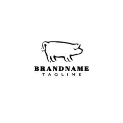 pig logo icon design template vector illustration