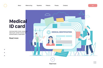 Medical id card, health card - medical insurance web template