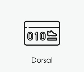 Dorsal vector icon. Editable stroke. Symbol in Line Art Style for Design, Presentation, Website or Apps Elements, Logo. Pixel vector graphics - Vector