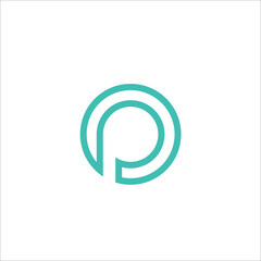 Letter C Circle abstract Linear Logo design template vector.