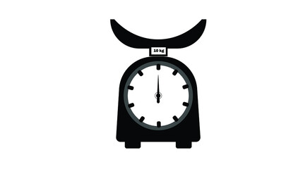 Object design measuring kitchen weight,
Kitchen scale illustration sign