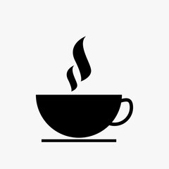 coffee cup sign on white background. line vector icon