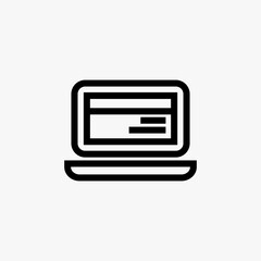 laptop icon vector design on white background