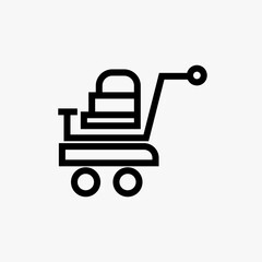 shopping cart vector design on white background.