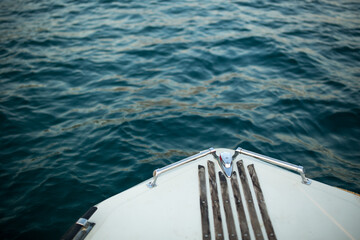 Speedboat  in sunset 