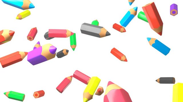 Colored pencils on white background.
Loop able abstract animation.

