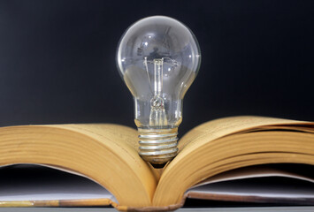 light bulb and book
