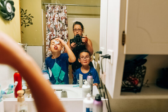 Getting ready for bedtime.