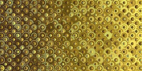    Abstract geometric pattern circles overlapping traditional gold background