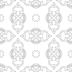 Vector geometric pattern. Repeating elements stylish background abstract ornament for wallpapers and backgrounds. Black and white colors 