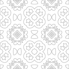 Vector geometric pattern. Repeating elements stylish background abstract ornament for wallpapers and backgrounds. Black and white colors 