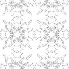 Vector geometric pattern. Repeating elements stylish background abstract ornament for wallpapers and backgrounds. Black and white colors 