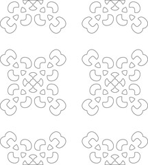 Vector geometric pattern. Repeating elements stylish background abstract ornament for wallpapers and backgrounds. Black and white colors 