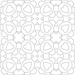 Vector geometric pattern. Repeating elements stylish background abstract ornament for wallpapers and backgrounds. Black and white colors 