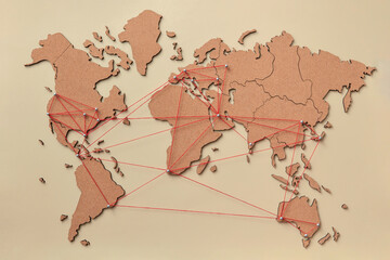 Map with connections