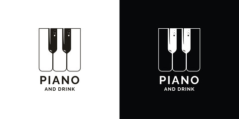 piano and drink logo design concept.  © MEGAWE