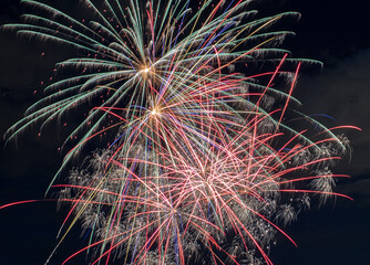 fireworks in the night sky