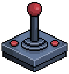 Pixel art atari video game control. 8 bit icon on white background  © Kaleb