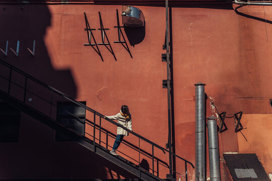 Terracotta wall.