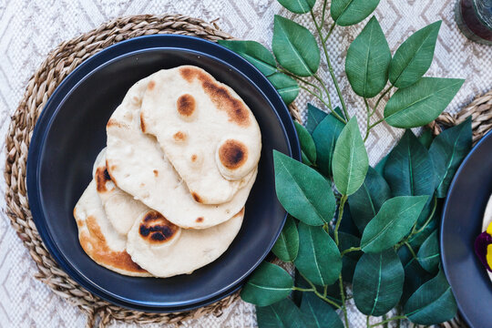Stack of naan breads
