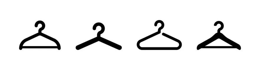Fotobehang Clothes hanger or clothes rack icon vector illustration. © Icons-Studio
