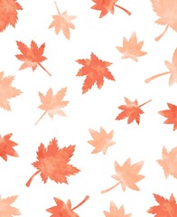 Obraz premium 美しい水彩のモミジの背景イラスト