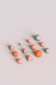 Pink pyramids and spheres