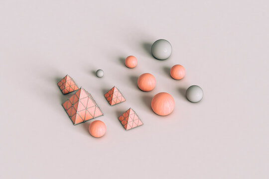 Pink pyramids and spheres