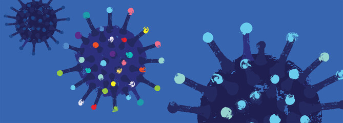 Stylized illustration of coronavirus 