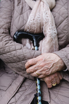 Detail of old woman's hands 