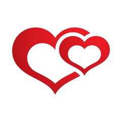 Love logo icon vector