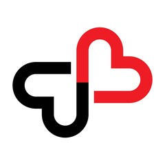 Heart care logo template