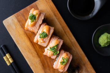 sandwich with salmon