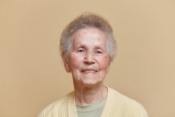 Portrait Of A Smiled Senior Woman  