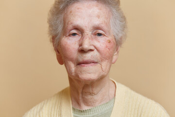 Close Up Aged Woman 
