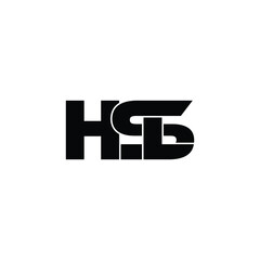 HSL letter monogram logo design vector. eps 10