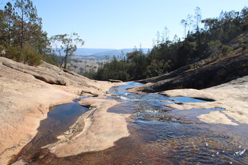 View of the Gorge in the historic gold mining town of Beechworth, north-east Victoria, Australia.