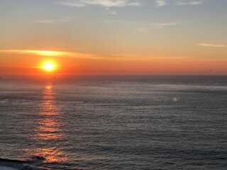 sunset over the sea