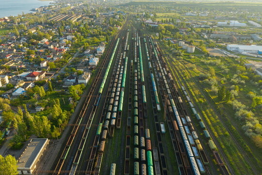 railway track in the city
