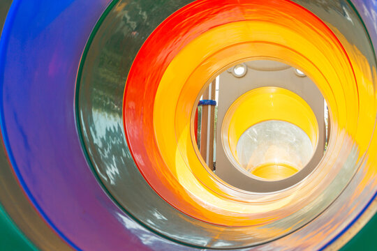 Inside a rainbow tunnel