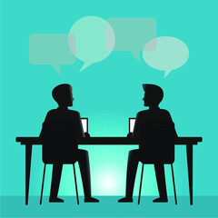 picture of two people sitting and bubbles on it