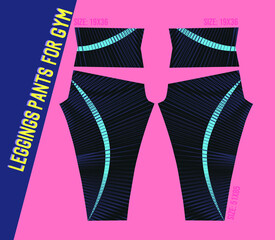 fitness leggings pants vector with mold and ready to use